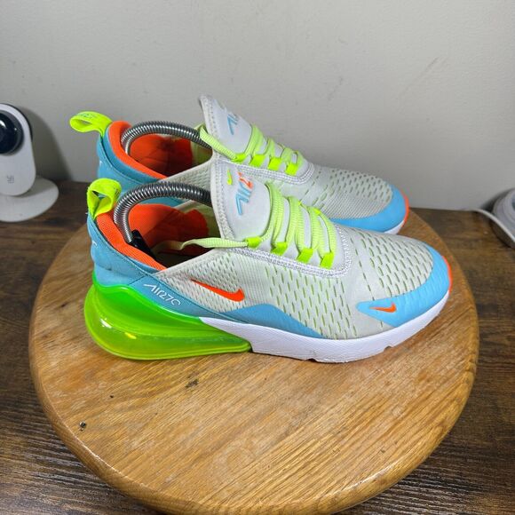 Nike Shoes - Nike Air Max 270 GS Blue Barely Volt Shoe Sneakers Women's Size 8.5‎ CJ9940-400